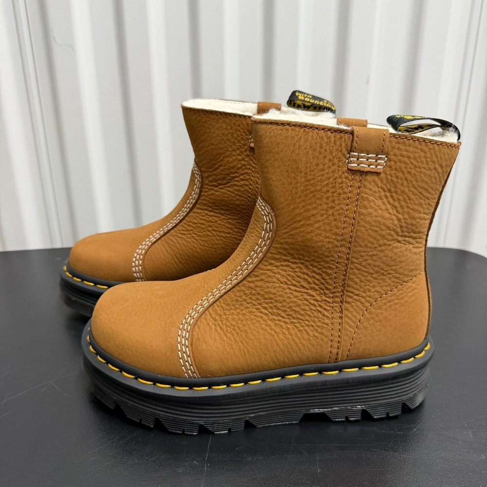 Dr. Martens Boot Womens 5 Zebzag Rigger WL Desert Brown Nubuck EUC